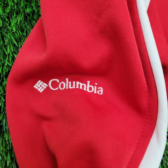 Ohio-State OSU Track Jacket Womens Medium 18x23 Red White Colorblock Raglan - Picture 3 of 10